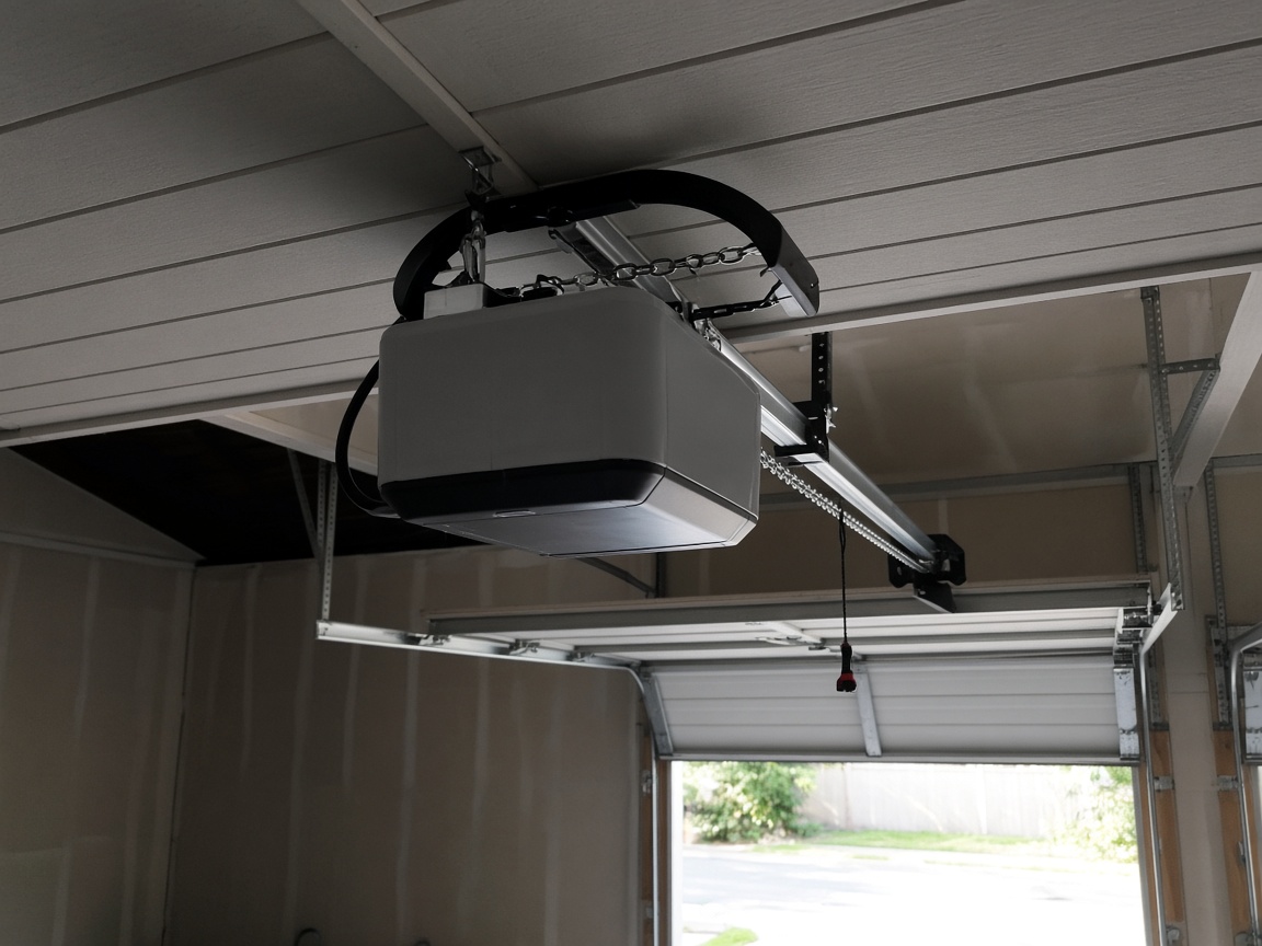 Ceiling-mounted garage door opener